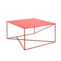 Červený konferenčný stolík Custom Form Memo, šírka 80 cm