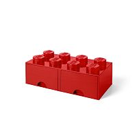 Červený úložný box s 2 zásuvkami LEGO®
