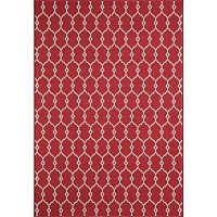 Červený vysokoodolný koberec Webtappeti Trellis Red, 133 x 190 cm