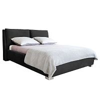 Čierna dvojlôžková posteľ Mazzini Beds Vicky, 140 × 200 cm