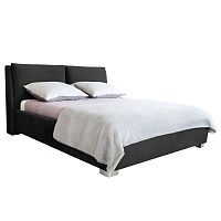 Čierna dvojlôžková posteľ Mazzini Beds Vicky, 160 × 200 cm