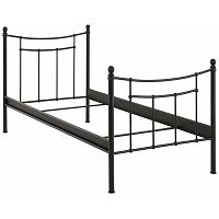Čierna jednolôžková posteľ Støraa Victor, 90 × 200 cm