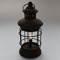 Čierna kovová lampa so žiarovkou Dakls