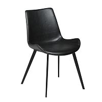 Čierna koženková jedálenská stolička DAN-FORM Denmark Hype