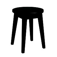 Čierna nízka dubová stolička Folke Frigg