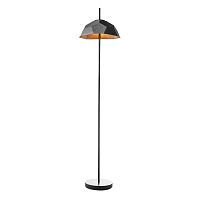 Čierna stojacia lampa s tienidlom z recyklovaného papiera Design Twist Mosen