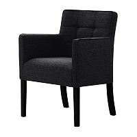 Čierna stolička s čiernymi nohami Ted Lapidus Maison Freesia