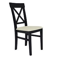 Čierna stolička s krémovým sedadlom BSL Concept Hinn