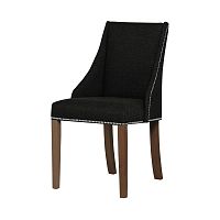 Čierna stolička s tmavohnedými nohami Ted Lapidus Maison Patchouli