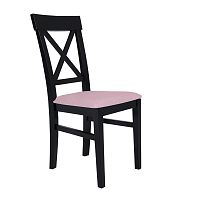 Čierna stolička so svetloružovým sedadlom BSL Concept Hinn