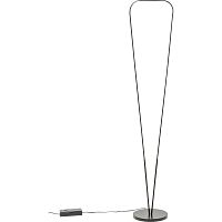 Čierna voľne stojacia LED lampa Kare Design Triangle Black, 155 cm
