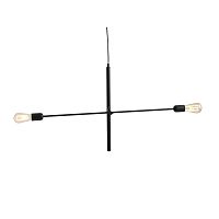 Čierne závesné svetlo pre 2 žiarovky Custom Form Twigo