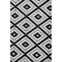 Čierno-biely obojstranný vonkajší koberec Green Decore Arabian Nights, 90 × 150 cm