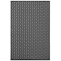 Čierno-biely obojstranný vonkajší koberec Green Decore Brokena, 120 × 180 cm