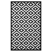 Čierno-biely obojstranný vonkajší koberec Green Decore Gahna, 120 × 180 cm