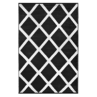 Čierno-biely obojstranný vonkajší koberec Green Decore Granda, 120 × 180 cm