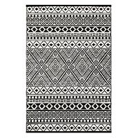 Čierno-biely obojstranný vonkajší koberec Green Decore Hanna, 90 × 150 cm