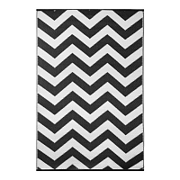 Čierno-biely obojstranný vonkajší koberec Green Decore Plaino, 120 × 180 cm