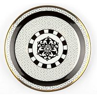 Čierno-biely porcelánový tanier Vivas Blany, Ø 23 cm