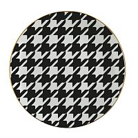 Čierno-biely porcelánový tanier Vivas Goose, Ø 23 cm