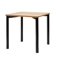 Čierny jedálenský stôl so zaoblenými nohami Ragaba TRIVENTI, 80 × 80 cm