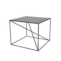 Čierny konferenčný stolík Take Me HOME Malbork, 55 × 55 cm