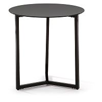 Čierny odkladací stolík La Forma Marae, ⌀ 50 cm