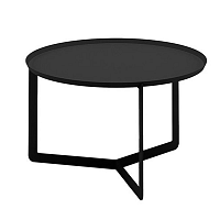 Čierny príručný stolík MEME Design Round, Ø 60 cm