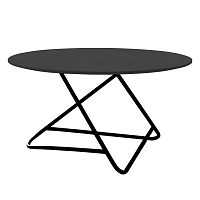 Čierny stôl Softline Tribeca, Ø 75 cm