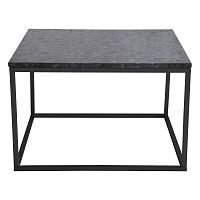 Čierny žulový konferenčný stolík s čiernou podnožou RGE Accent, šírka 75 cm