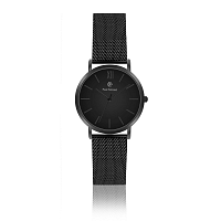 Dámske hodinky s čiernym kovovým remienkom Paul McNeal Noche, ⌀ 3,6 cm