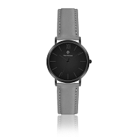 Dámske hodinky so sivým koženým remienkom Paul McNeal Noche, ⌀ 3,6 cm