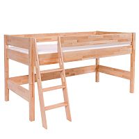 Detská poschodová posteľ z masívneho bukového dreva Mobi furniture Nik, 200 × 90 cm