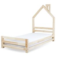 Detská posteľ z lakovaného borovicového dreva Benlemi Wally, 80 × 160 cm
