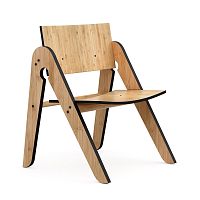 Detská stolička z bambusu Moso s čiernymi detailmi We Do Wood Lilly 's
