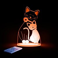Detské LED nočné svetielko Aloka Cat