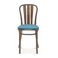 Drevená stolička s modrým polstrovaním Fameg Jorgen