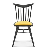 Drevená stolička so žltým polstrovaním Fameg Anton