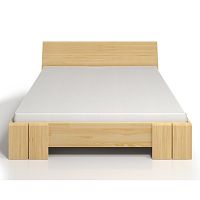 Dvojlôžková posteľ z borovicového dreva s úložným priestorom SKANDICA Vestre Maxi, 140 × 200 cm