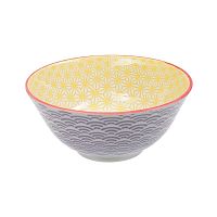 Fialovo-žltá porcelánová miska Tokyo Design Studio Star, ⌀ 15,2 cm