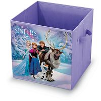 Fialový úložný box na hračky Domopak Frozen, dĺžka 32 cm
