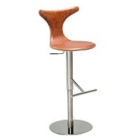 Hnedá barová stolička DAN–FORM Dolphin