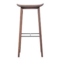 Hnedá barová stolička z dubového dreva NORR11 NY11, 75 x 35 cm