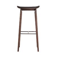 Hnedá barová stolička z dubového dreva NORR11 NY11, 75x30 cm
