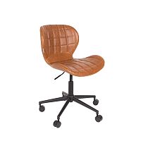 Hnedá kancelárska stolička Zuiver Office Chair OMG