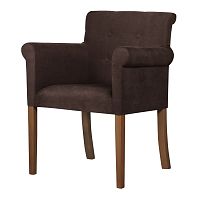 Hnedá stolička s tmavohnedými nohami Ted Lapidus Maison Flacon