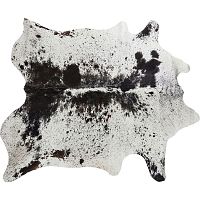 Hnedo-čierny koberec z hovädzej kože Kare Design Hide