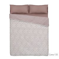 Hnedý pléd na posteľ Unimasa Floral, 250 x 260 cm