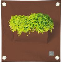 Hnedý závesný kvetináč The Green Pockets Amma, 45 x 50 cm