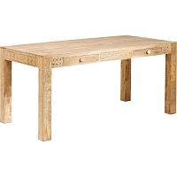Jedálenský stôl s 2 zásuvkami a ručne vyrezávanými detailmi Kare Design Puro, dĺžka 180 cm
